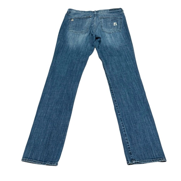 Rock & Republic Jeans Classic Blue Distressed Straight Leg Medium Wash Size 14 - Picture 2 of 4